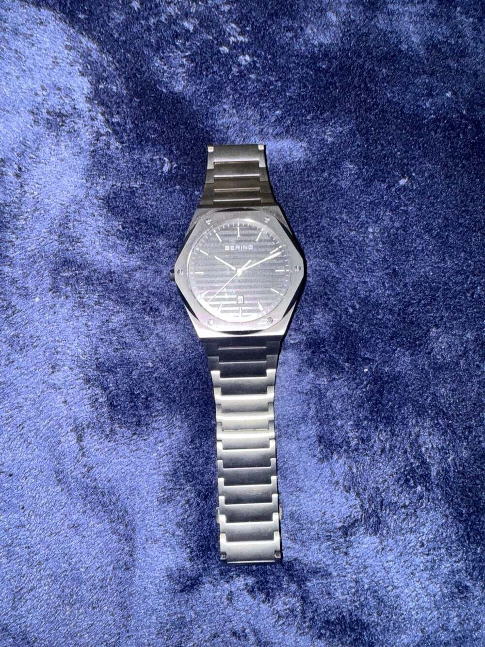 Bering Men's Ultra Slim Brushed Grey Titanium Watch 19742-777